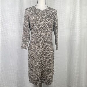 J McLaughlin Sheath Dress Catalina Cloth 3/4 Sleeve Stretch Sz M